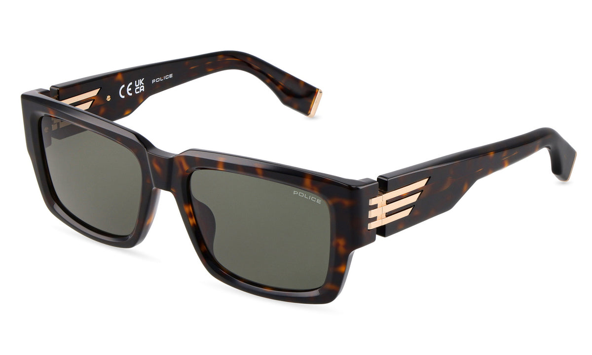 Police SPLU78560722 SHINY DARK HAVANA/ GREEN