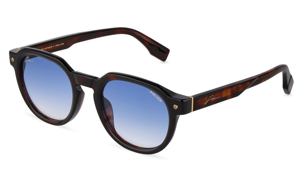 Police SPLU8351722B SHINY DARK HAVANA/ BLUE