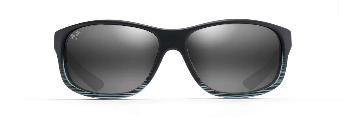 Maui Jim Kaiwi Channel 840-11D Grey Black Stripe  / Neutral Grey Polarised - Blue Star Eyewear