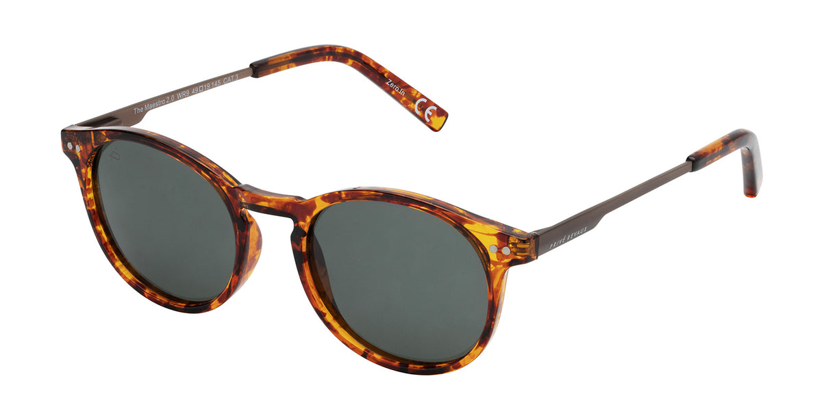 Prive Rivaux  Maestro M/S-49-C9B Havana Honey/ Green Polarized