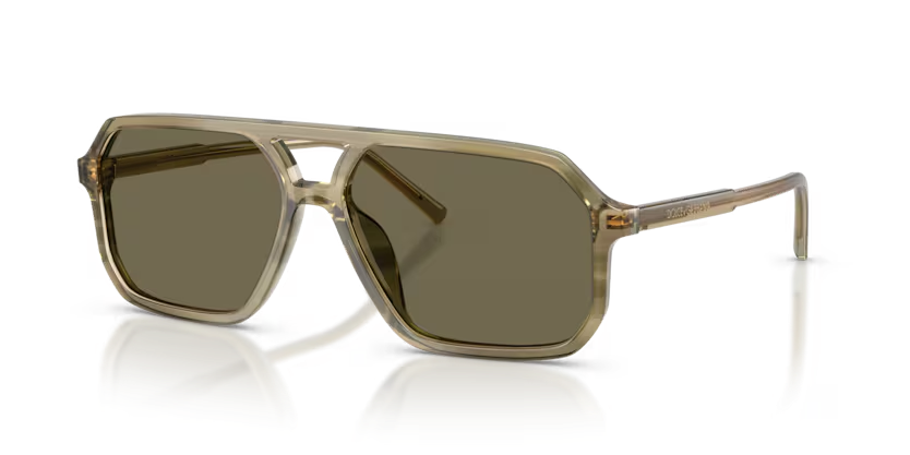Dolce & Gabbana 0DG45413480/359 Green on striped Green/ Brown
