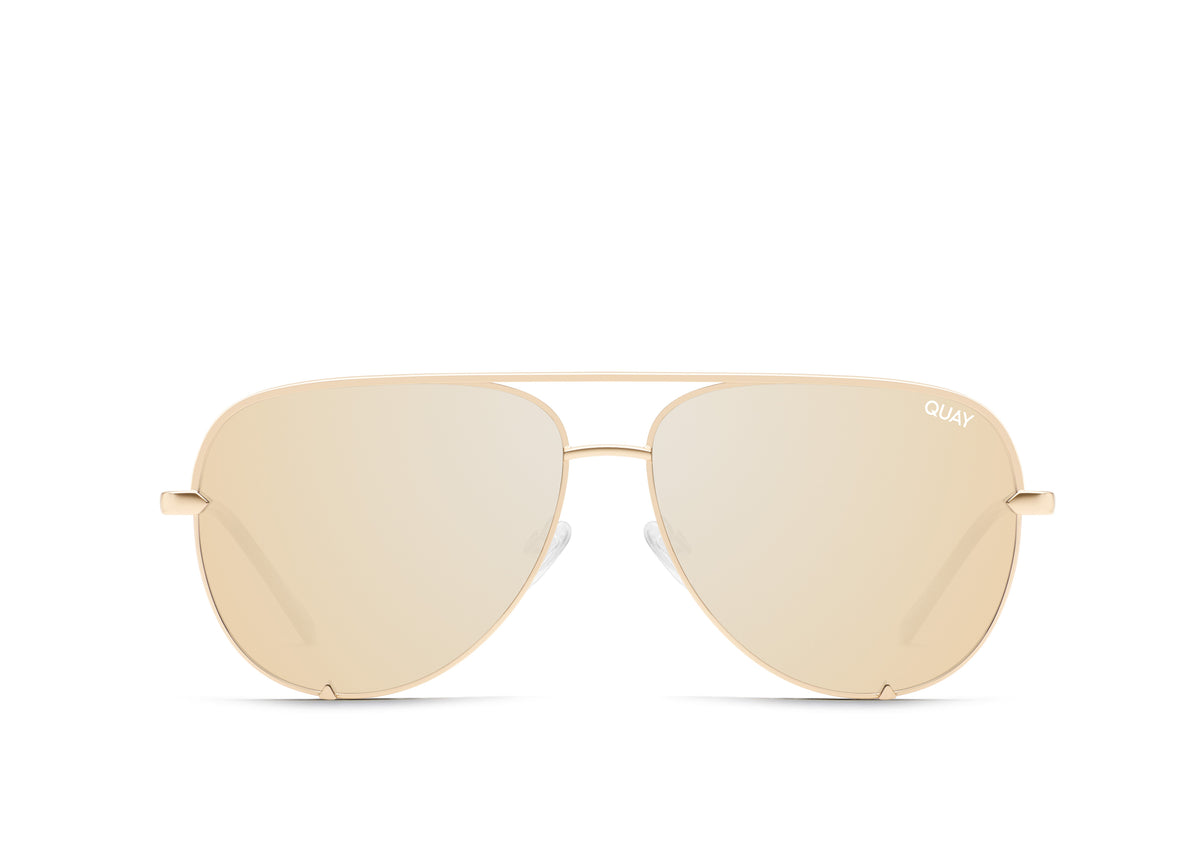 Quay High Key QC-000142 Gold / Gold Polarized Lens