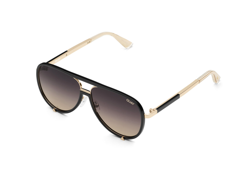 Quay High Profile QU-000931 Black Gold / Smoke Taupe Polarized