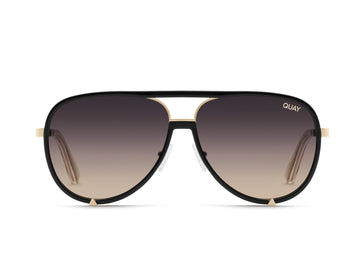 Quay High Profile QU-000931 Black Gold / Smoke Taupe Polarized