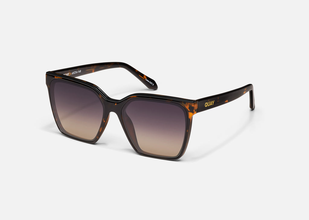 Quay Level Up NO-NS-1696 Tort Gold/Smoke Taupe Polarized