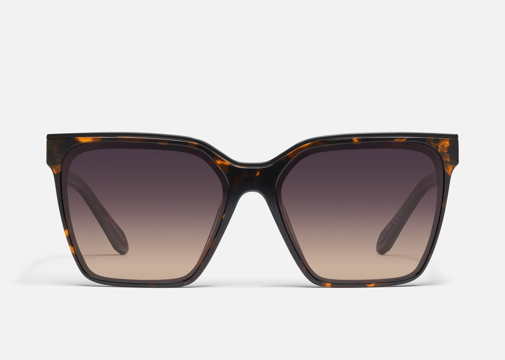 Quay Level Up NO-NS-1696 Tort Gold/Smoke Taupe Polarized