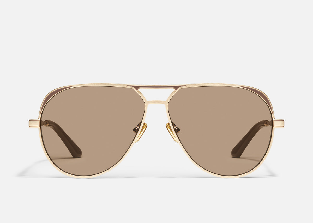 Quay Open Tab NO-NS-2236 Brushed Gold Doe/Tan