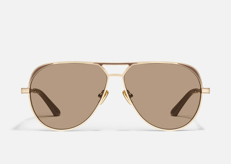 Quay Open Tab NO-NS-2236 Brushed Gold Doe/Tan