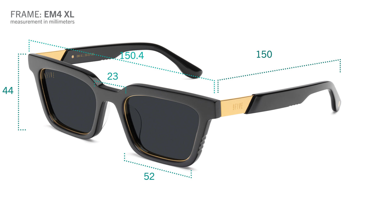 9FEM4-CRY, EM4 - Crystal and 24K gold - Blue Star Eyewear