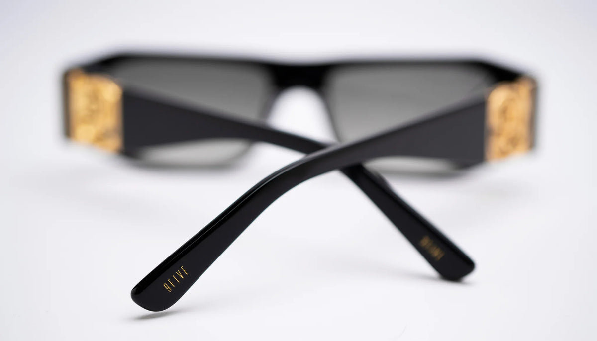 9FNOVEM-BNG, NOVEM - BLACK AND 24K GOLD - Blue Star Eyewear