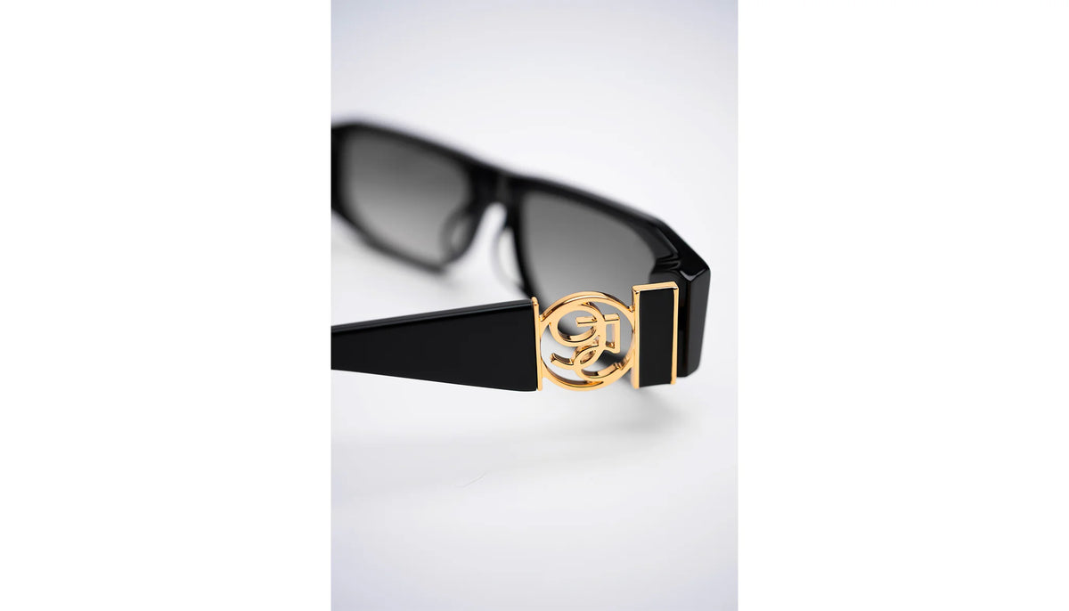 9FNOVEM-BNG, NOVEM - BLACK AND 24K GOLD - Blue Star Eyewear