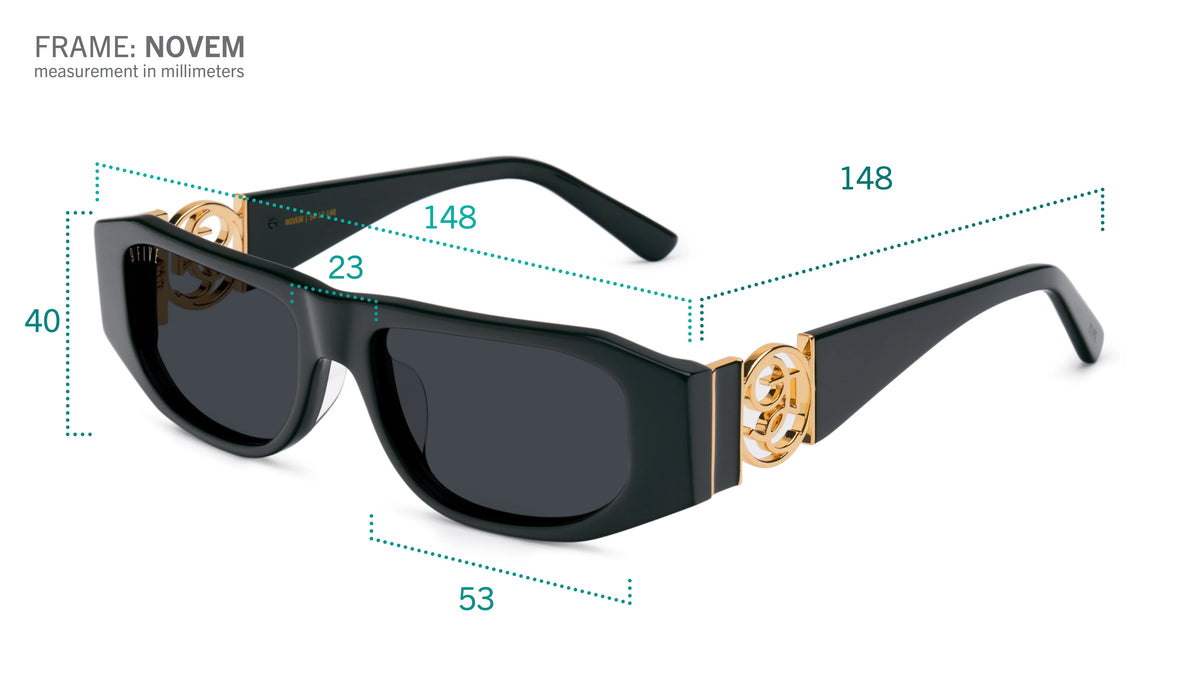 9FNOVEM-BNG, NOVEM - BLACK AND 24K GOLD - Blue Star Eyewear
