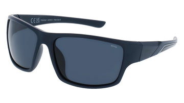 INVU Ultra Polarised Sunglasses  -  A2304A Matt Blue w/  Solid Smoke