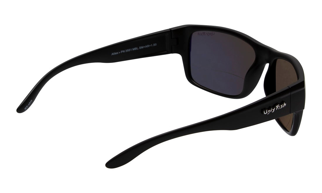 Ugly Fish Bifocal Polarised ATLAS BIFOCAL MBL.SM+AR+2.00 Matt Black Frame/ Smoke Lens - Blue Star Eyewear