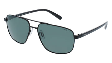 INVU Ultra Polarised Sunglasses  -  B1310A Matt Black w/  Solid Green