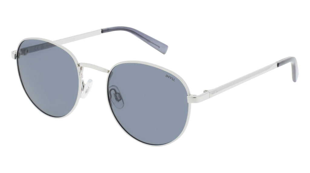 INVU Ultra Polarised Sunglasses  -  B1311D Silver w/  Solid Grey