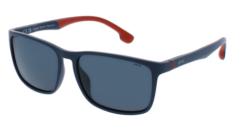 INVU Ultra Polarised Sunglasses  -  B2310A Matt Navy/Rubb. Red w/  Solid Smoke