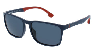 INVU Ultra Polarised Sunglasses  -  B2310A Matt Navy/Rubb. Red w/  Solid Smoke