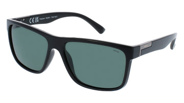 INVU Ultra Polarised Sunglasses  -  B2326A Black w/  Solid Green