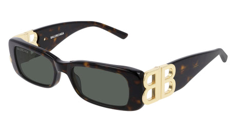 Balenciaga BB0096S Havana/ Green Lens