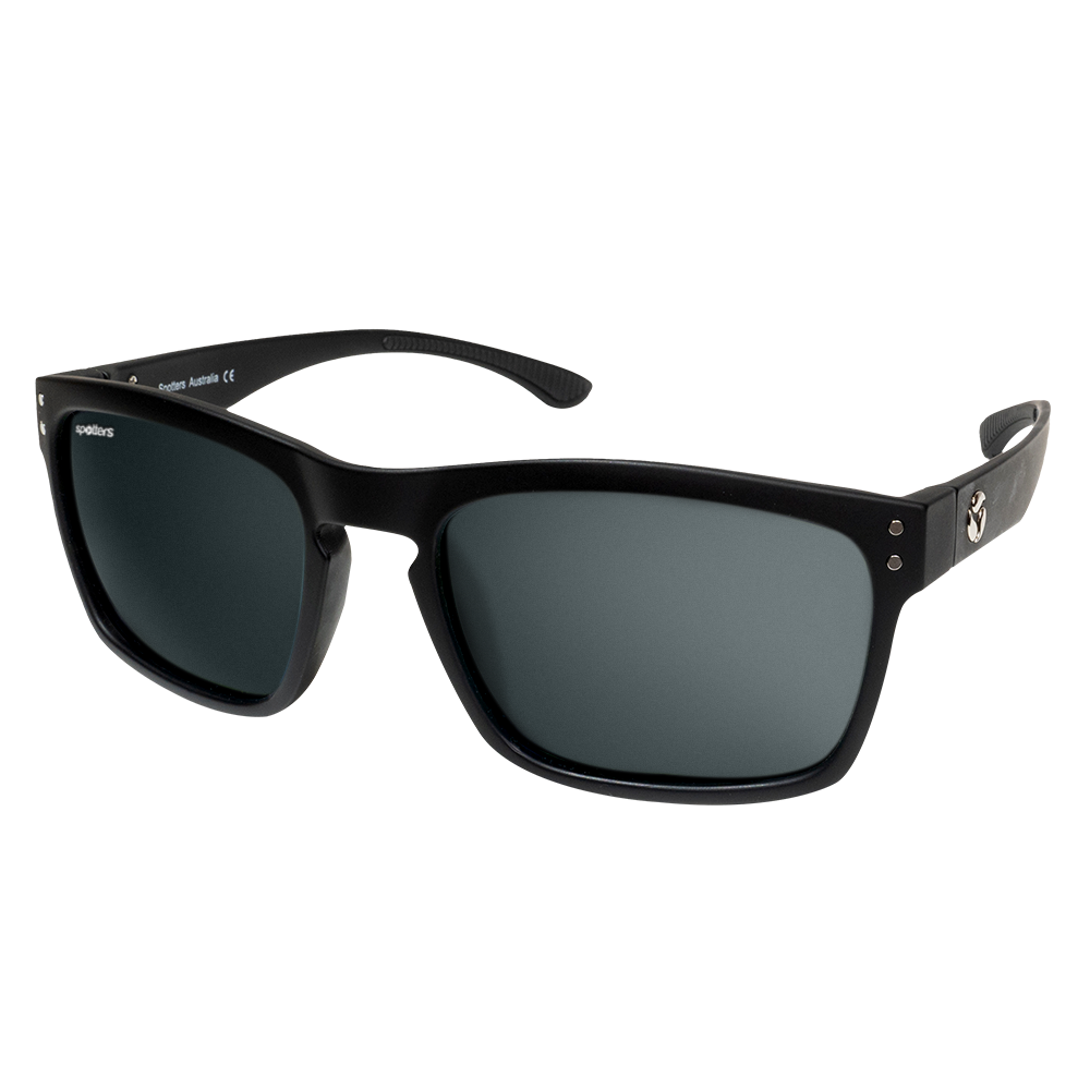 Spotters Crypto Matt Black Carbon - Blue Star Eyewear