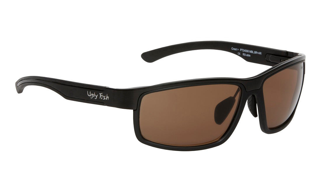 Ugly Fish Nylon Polarised CREST PN24006 MBL.BR+AR Matt Black Frame/ Brown Lens - Blue Star Eyewear