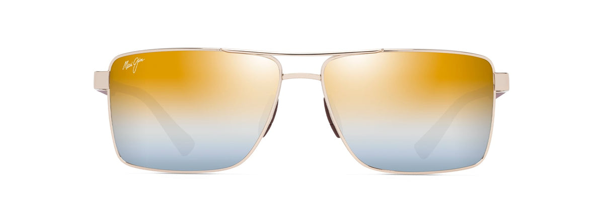 Maui Jim Piha DGS621-16 Shiny Gold w/Burgundy/ Dual Mirror Gold to Silver