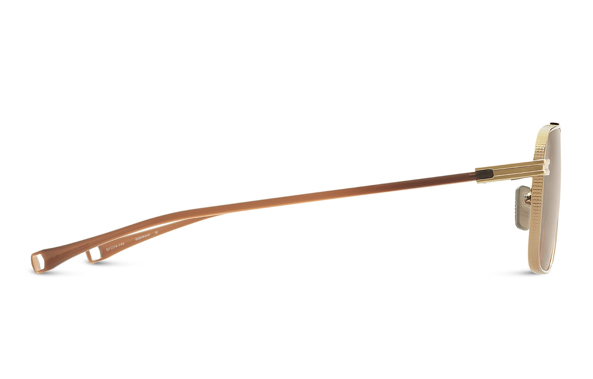 DITA Lancier LSA-419 Gold Sand + Copperhead Brown / Brown Polarised 57 / Land Lens / Titanium/Acetate