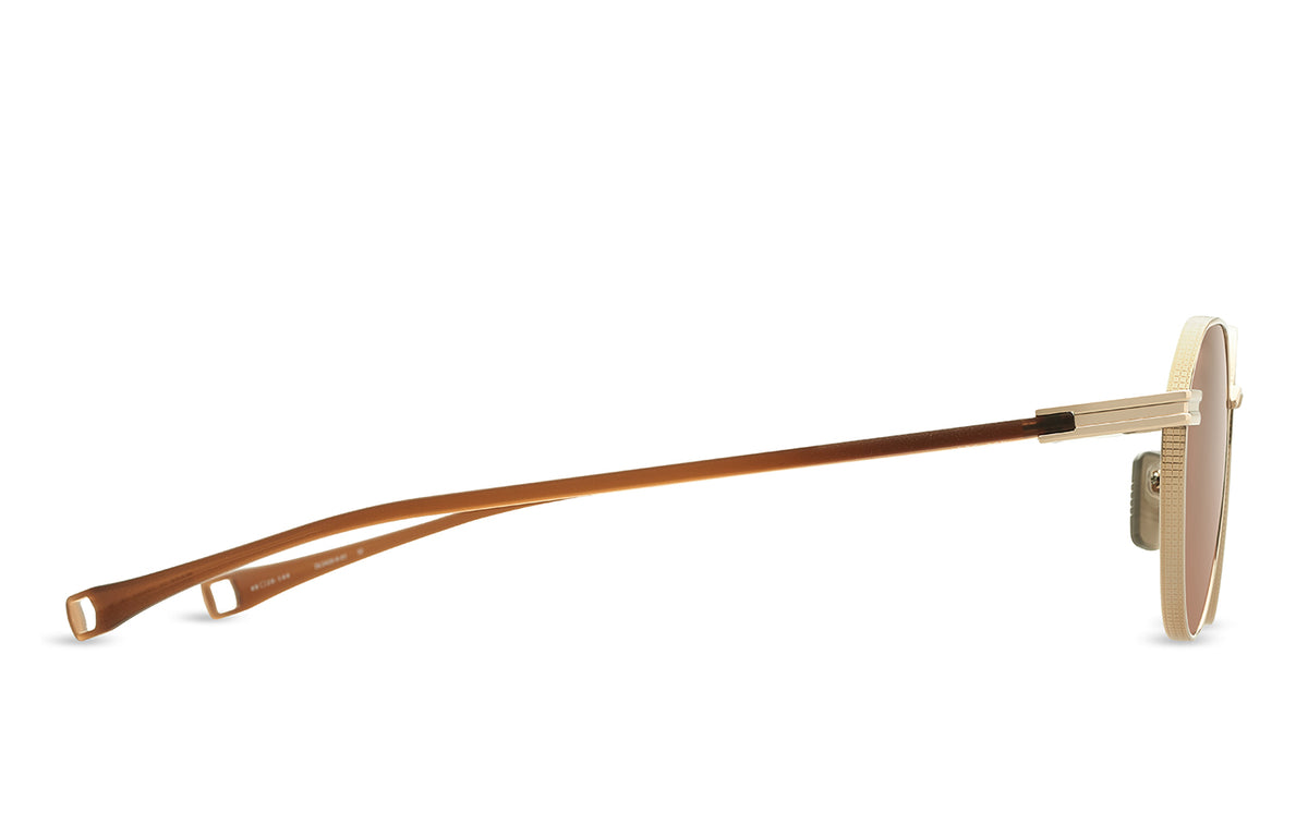 DITA Lancier LSA-420 Gold Sand + Copperhead Brown / Brown Polarised 49 / Land Lens / Titanium/Acetate