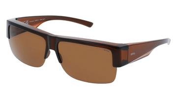 INVU Ultra Polarised Sunglasses  -  E2602F Transparent Brown w/  Solid Brown