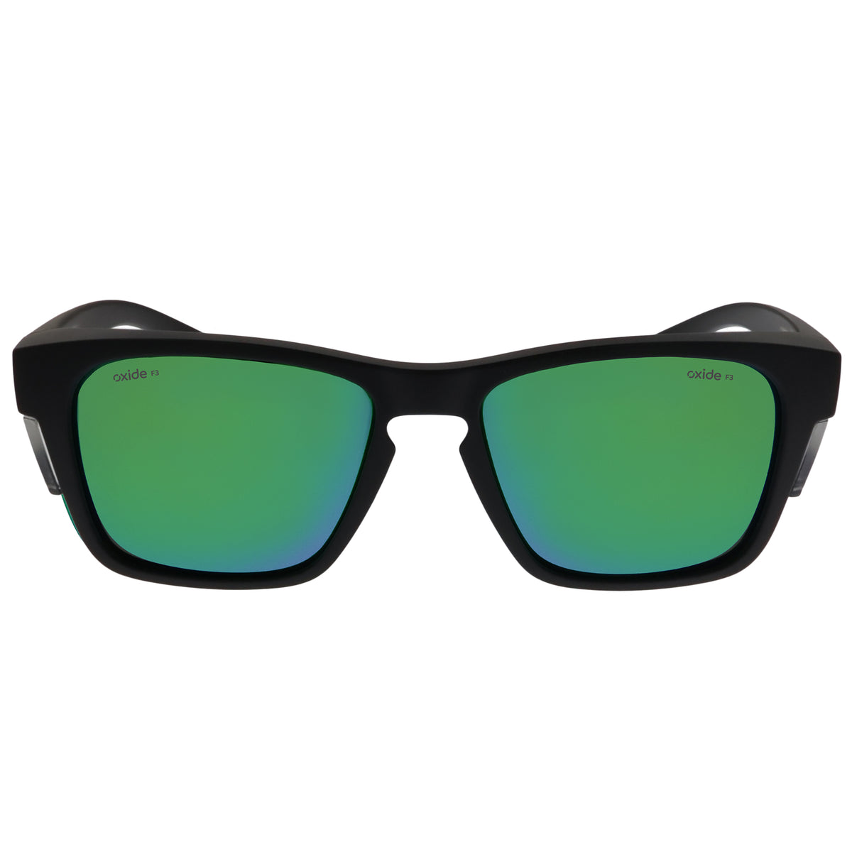 Oxide Frost Matt Black - Green Mirror - Blue Star Eyewear