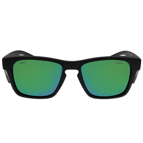 Oxide Frost Matt Black - Green Mirror - Blue Star Eyewear