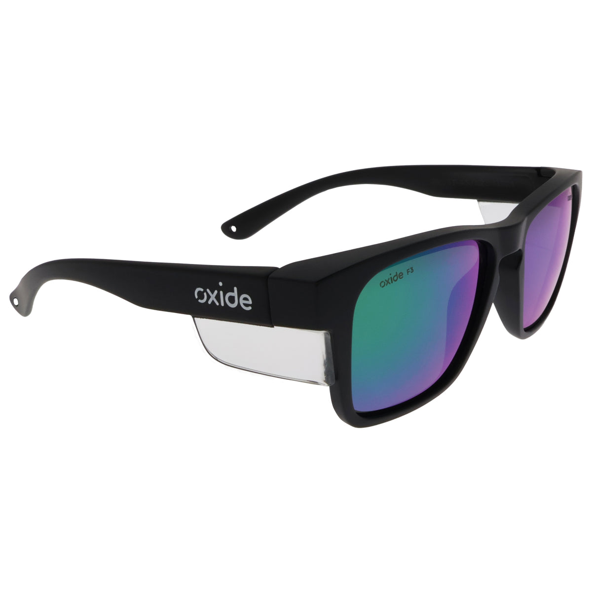 Oxide Frost Matt Black - Green Mirror - Blue Star Eyewear