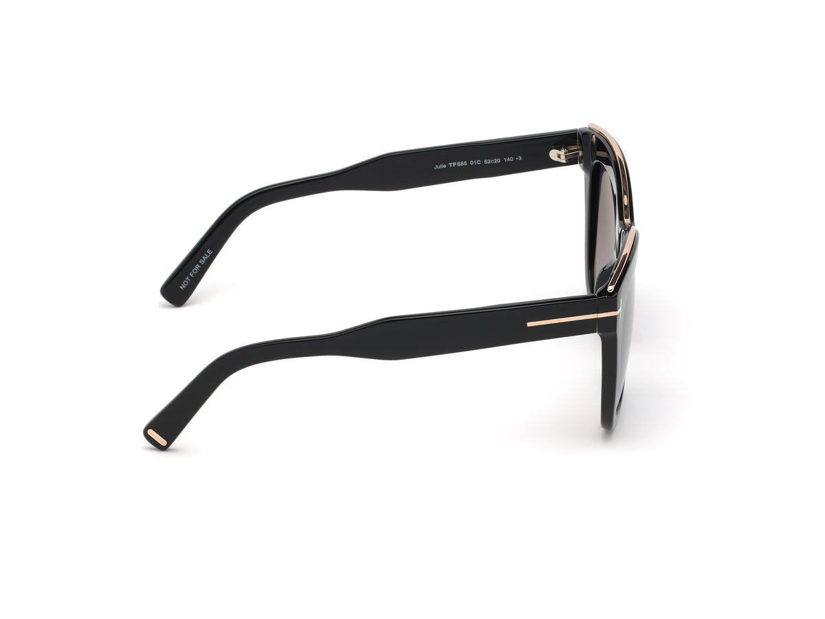 Tom Ford FT0685 Shiny Black / Smoke Mirror - Blue Star Eyewear