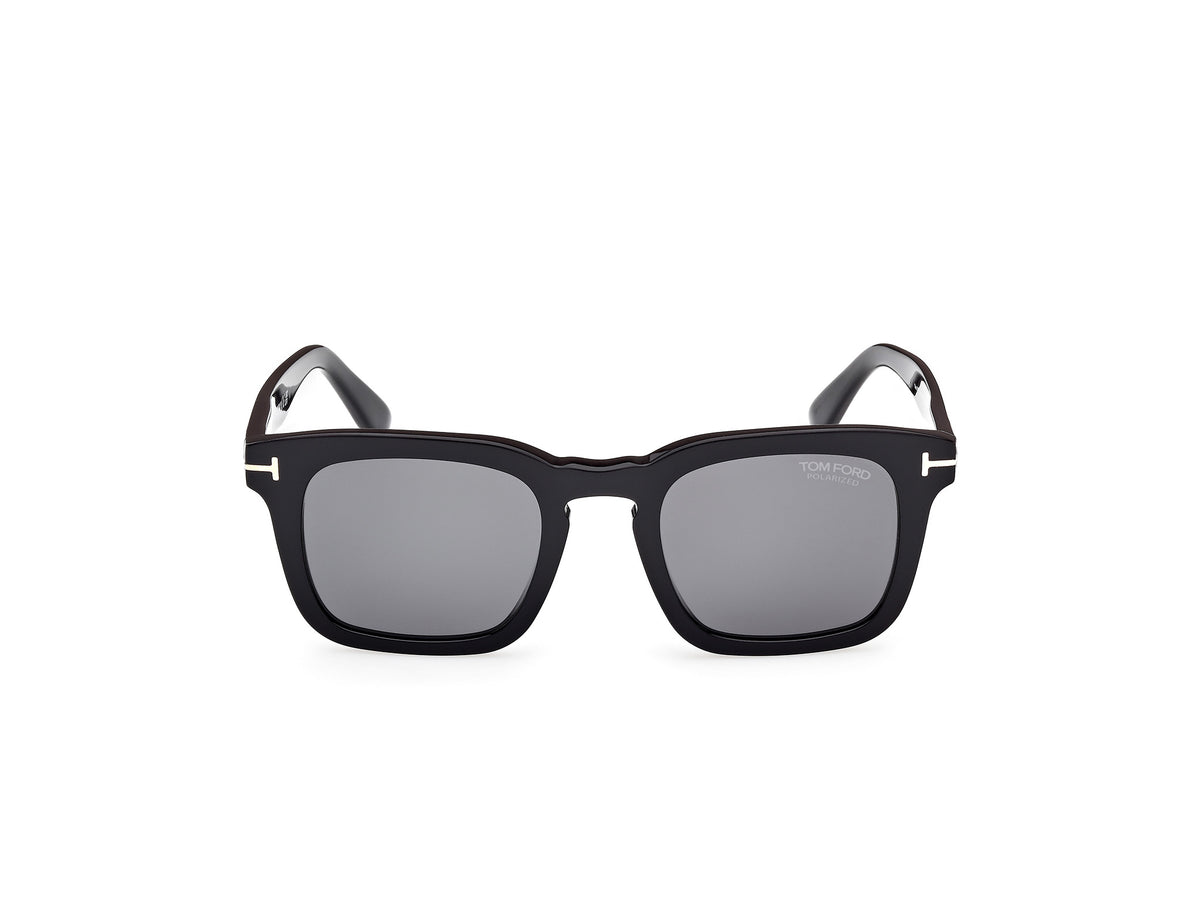 Tom Ford FT07515001D Shiny Black  / Smoke Polarized - Blue Star Eyewear