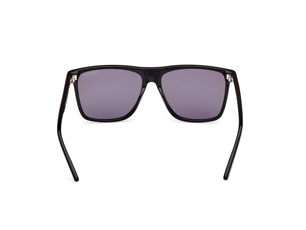 Tom Ford FT0832 57 01D Shiny Black  
Smoke Polarized - Blue Star Eyewear
