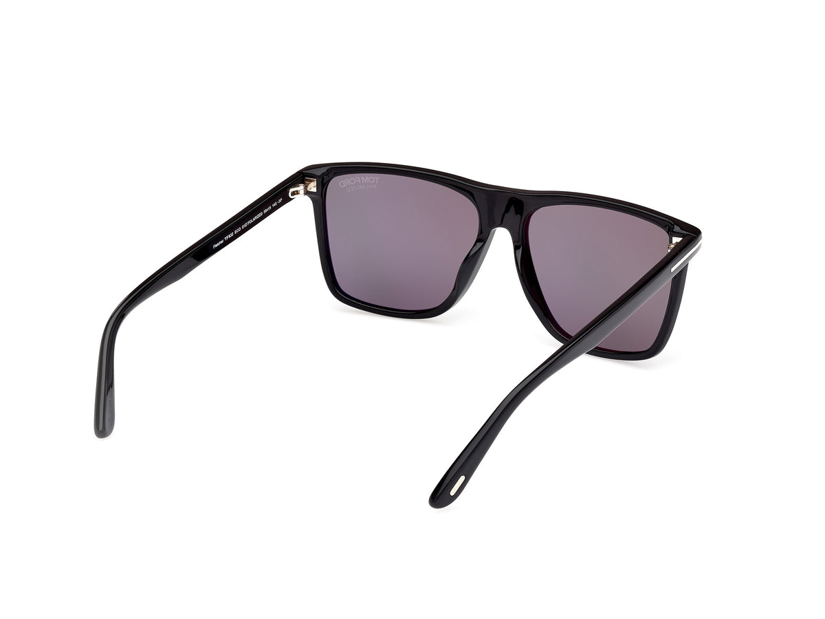 Tom Ford FT0832 57 01D Shiny Black  
Smoke Polarized - Blue Star Eyewear