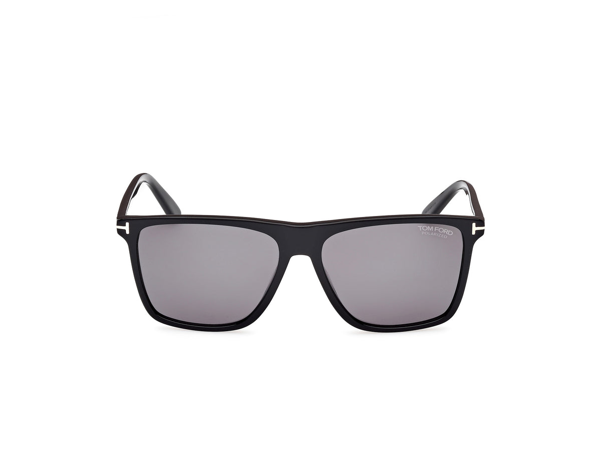 Tom Ford FT0832 57 01D Shiny Black  
Smoke Polarized - Blue Star Eyewear