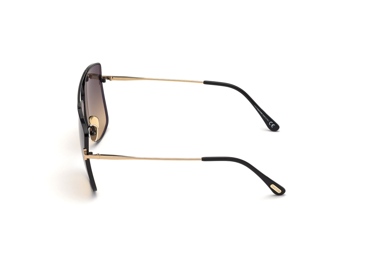 Tom Ford FT0838 Shiny Black / Gradient Smoke - Blue Star Eyewear