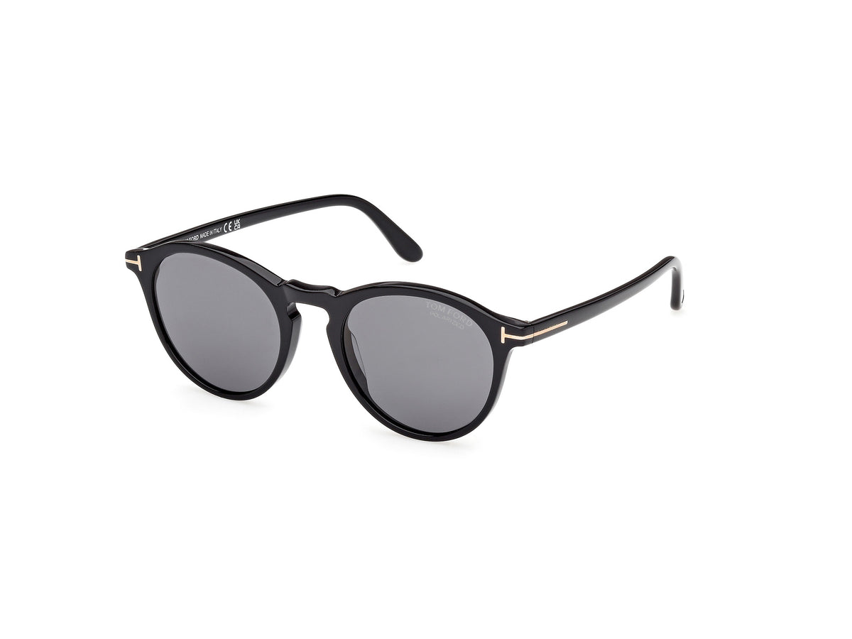 Tom Ford FT090401D50 shiny black  / smoke polarized