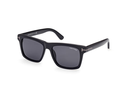 Tom Ford FT0906-N 56 01A Shiny Black  / Smoke - Blue Star Eyewear