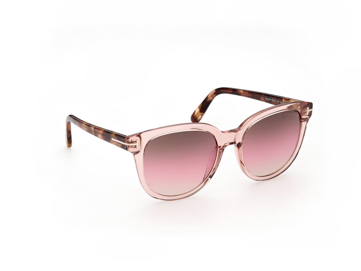 Tom Ford  Olivia-02 FT0914 Shiny Pink / Gradient Brown - Blue Star Eyewear