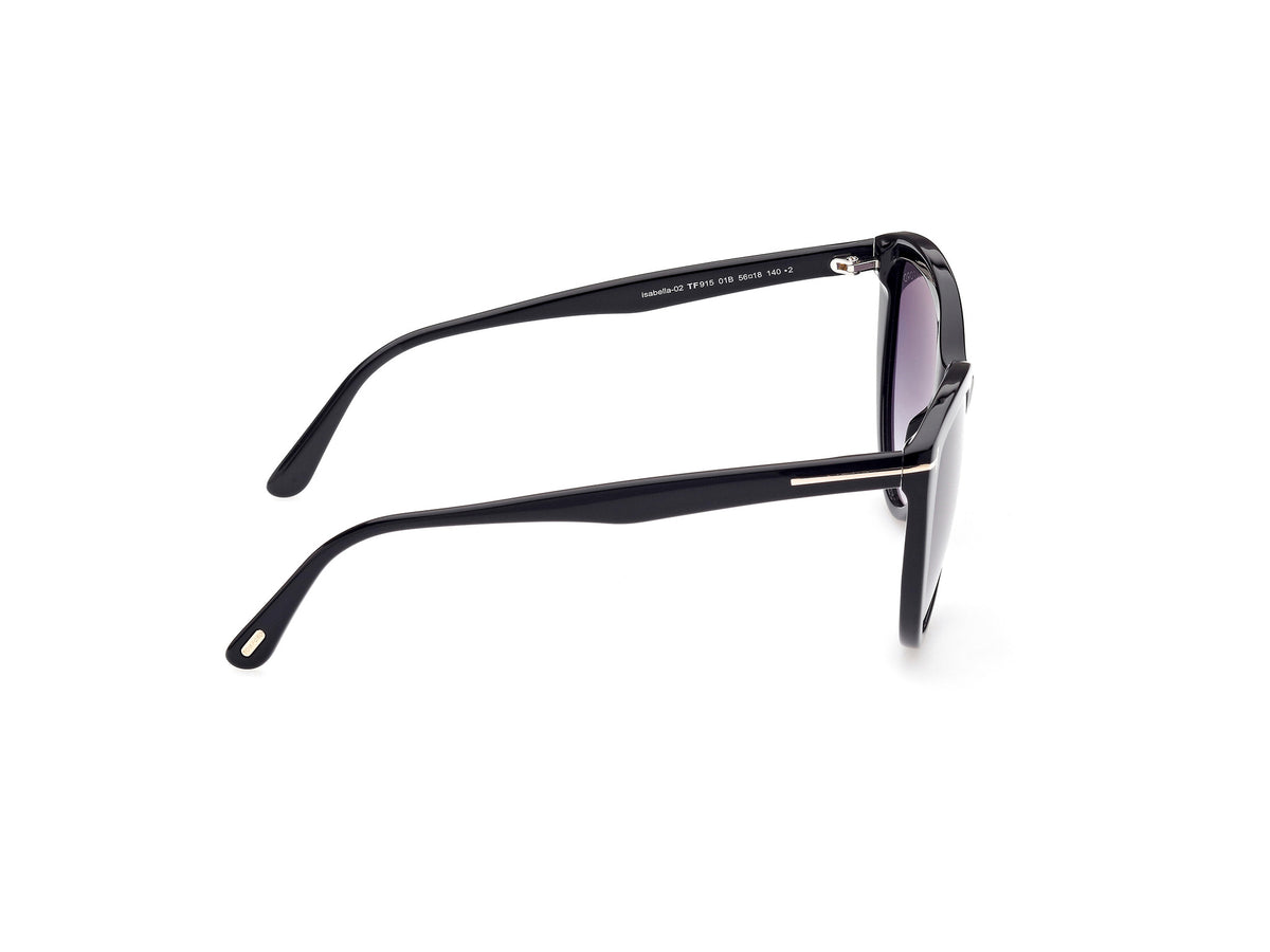 Tom Ford FT0915 Shiny Black / Gradient Smoke - Blue Star Eyewear