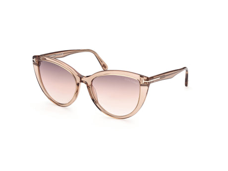 Tom Ford  Isabella FT0915 Shiny Light Brown/Pink Gradient Mirror Lenses Catogry 2 - Blue Star Eyewear