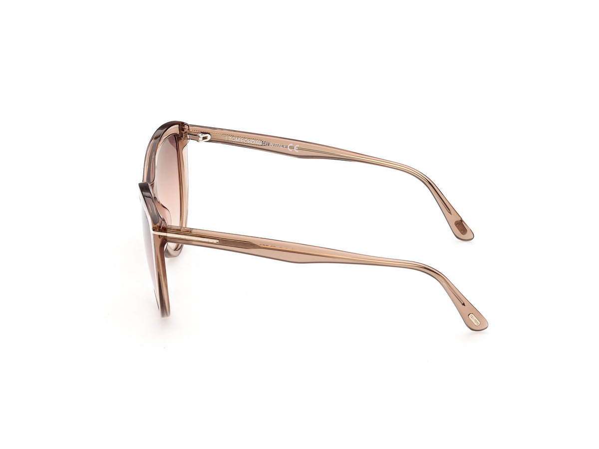Tom Ford  Isabella FT0915 Shiny Light Brown/Pink Gradient Mirror Lenses Catogry 2 - Blue Star Eyewear