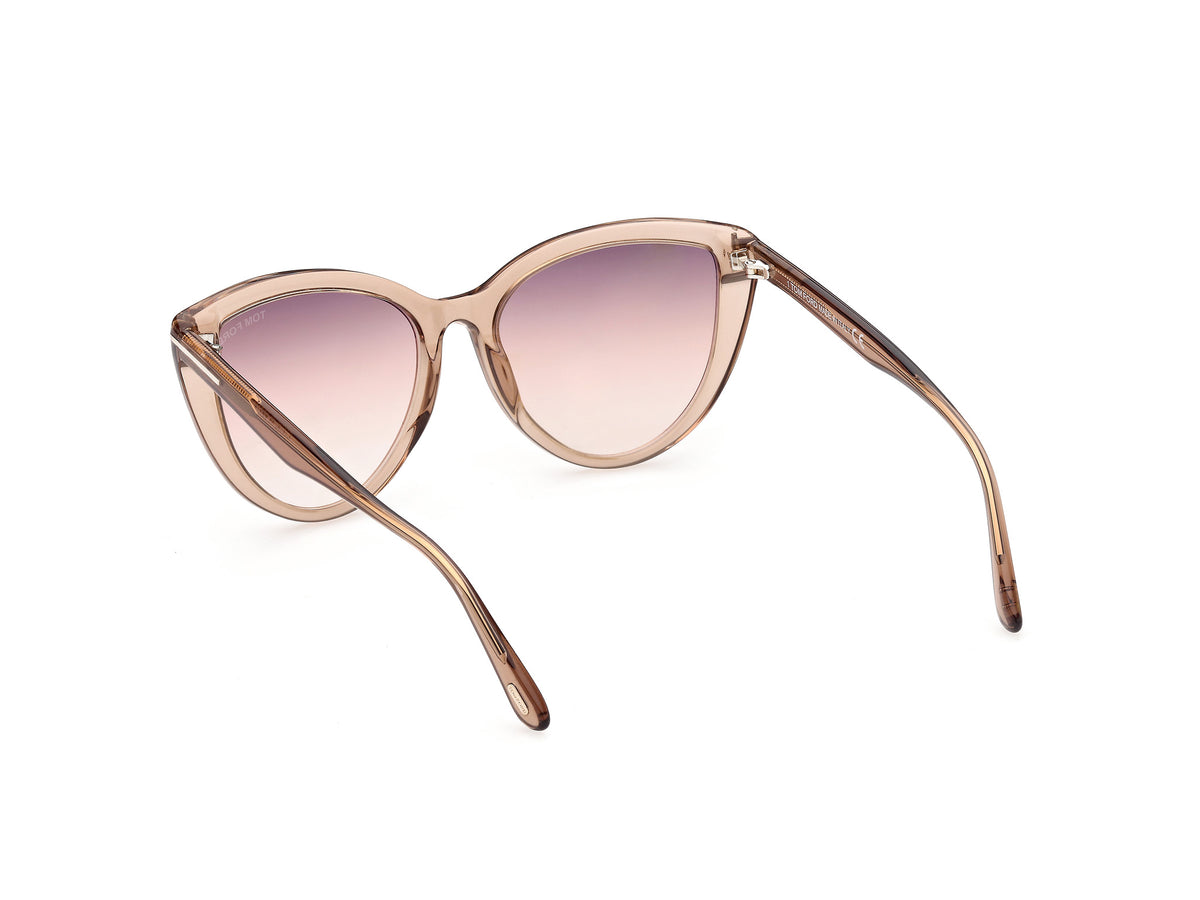 Tom Ford  Isabella FT0915 Shiny Light Brown/Pink Gradient Mirror Lenses Catogry 2 - Blue Star Eyewear