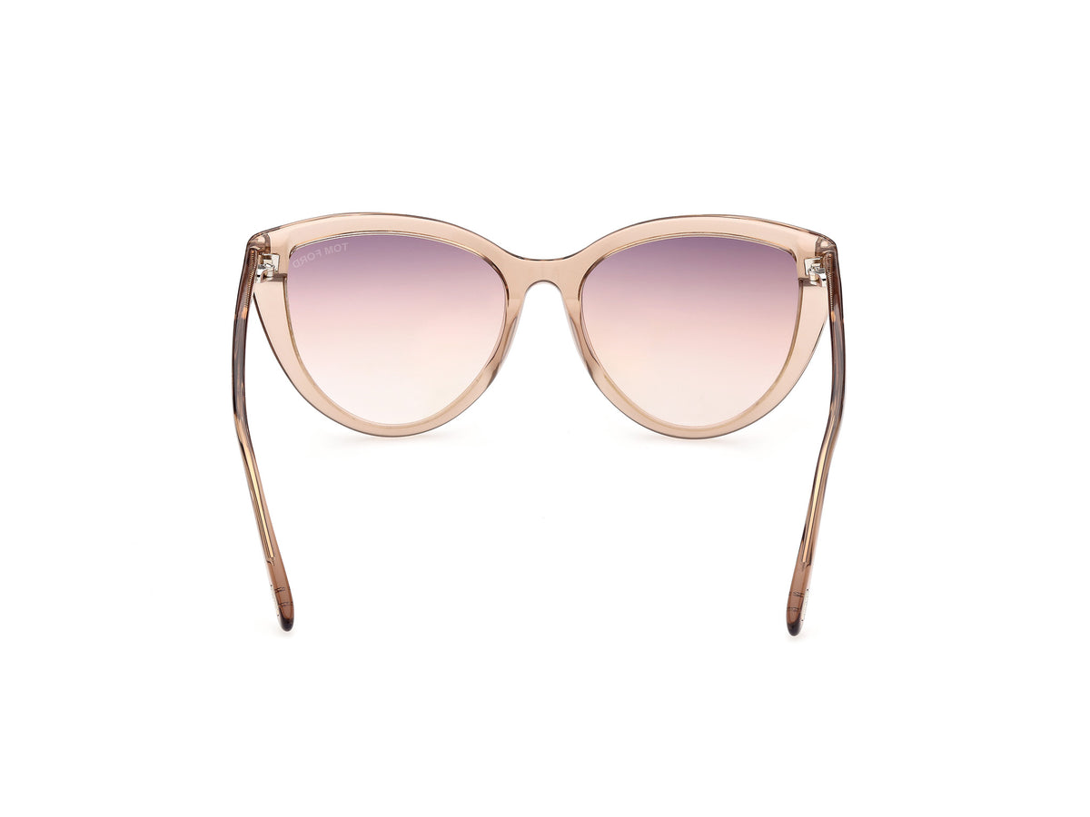 Tom Ford  Isabella FT0915 Shiny Light Brown/Pink Gradient Mirror Lenses Catogry 2 - Blue Star Eyewear