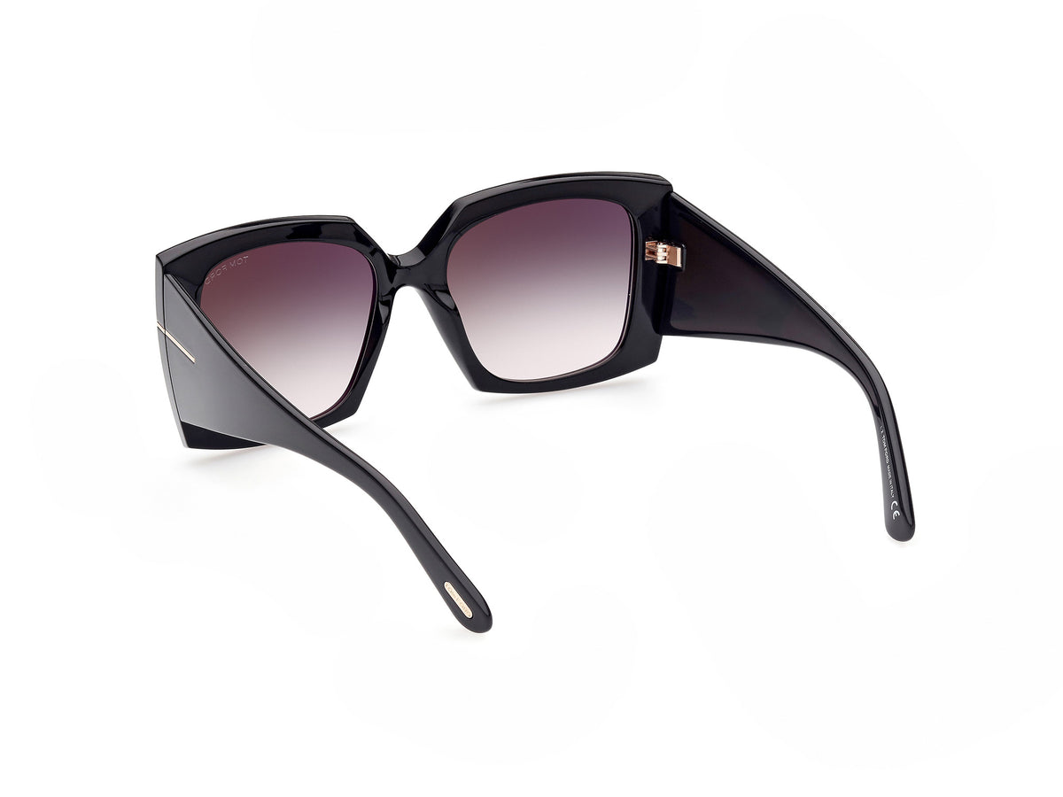 Tom Ford  Jacquetta FT0921 Shiny Black/Smoke Gradient Lenses - Blue Star Eyewear