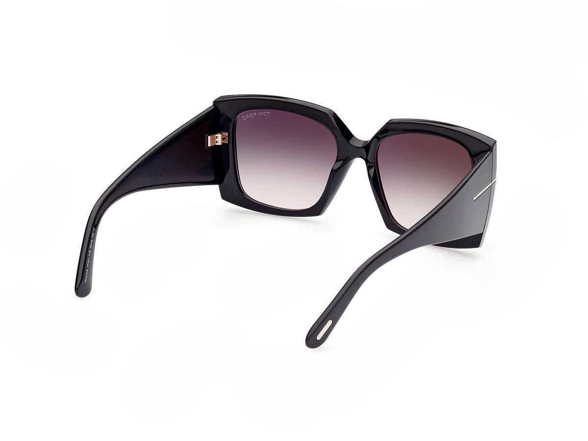 Tom Ford  Jacquetta FT0921 Shiny Black/Smoke Gradient Lenses - Blue Star Eyewear