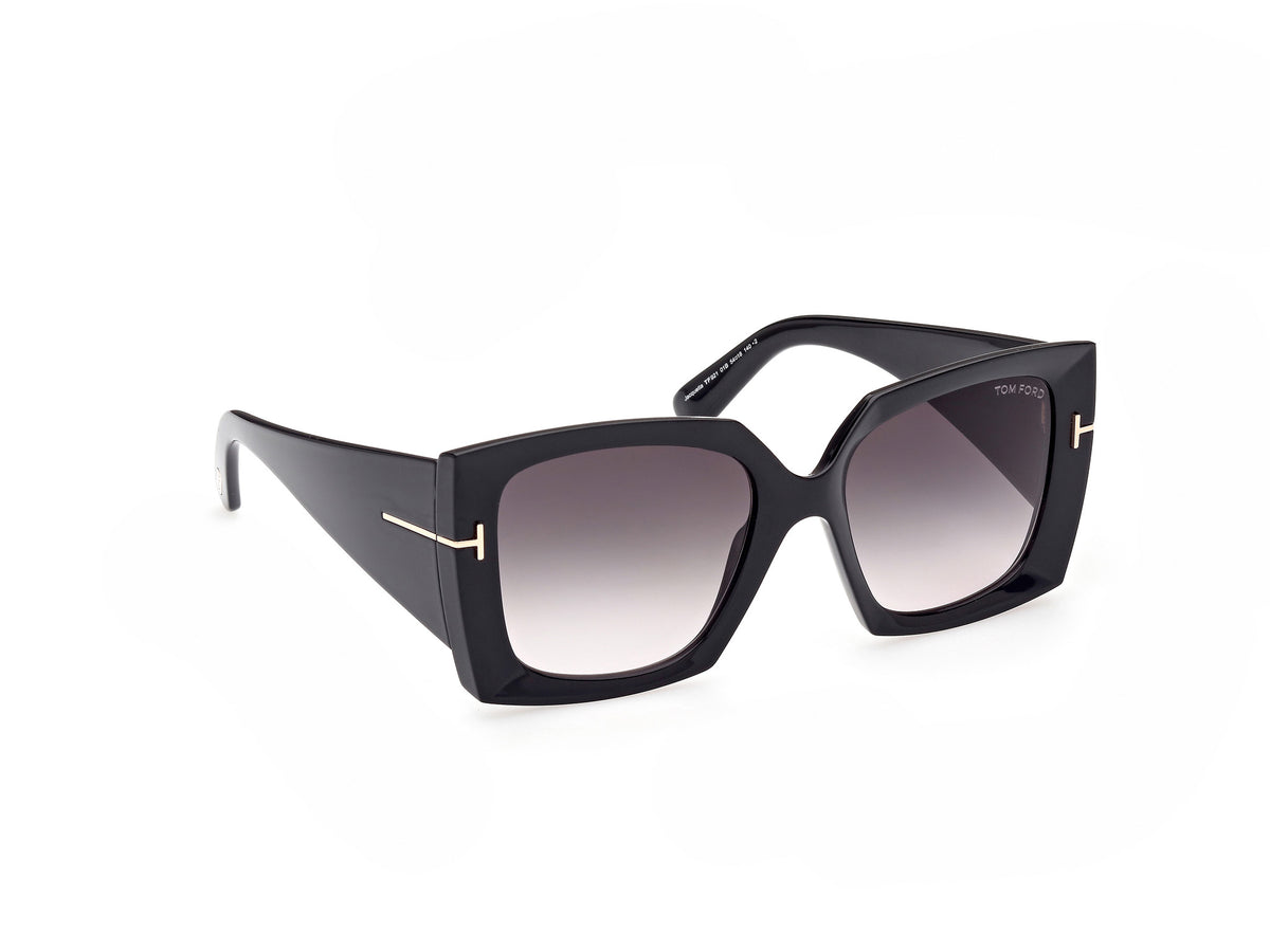 Tom Ford  Jacquetta FT0921 Shiny Black/Smoke Gradient Lenses - Blue Star Eyewear